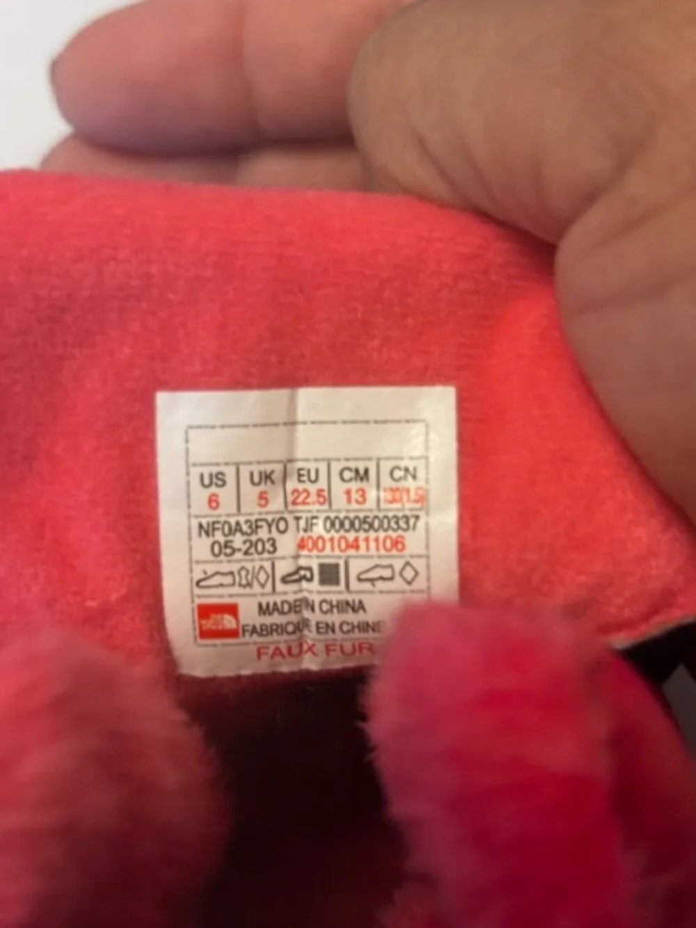 The North Face Toddler Alpenglow II Waterproof Snow Boots Size 6